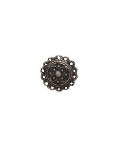 MK EMBOSSED FLOWER SHAPED 925 SILVER NOSE PIN