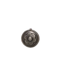 MK EMBOSSED FLOWER SHAPED 925 SILVER NOSE PIN