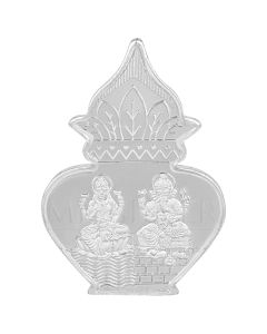 MK 999 SILVER LAKSHMI GANESH KALASH SHAPE COIN