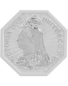 MK VICTORIA QUEEN 999 SILVER OCTAGONAL SHAPE COIN