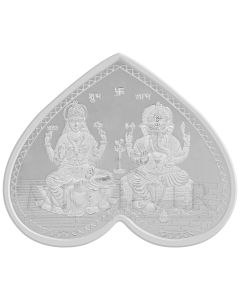 MK SHRI LAKSHMI GANESH 999 SILVER LEAF SHAPE COIN
